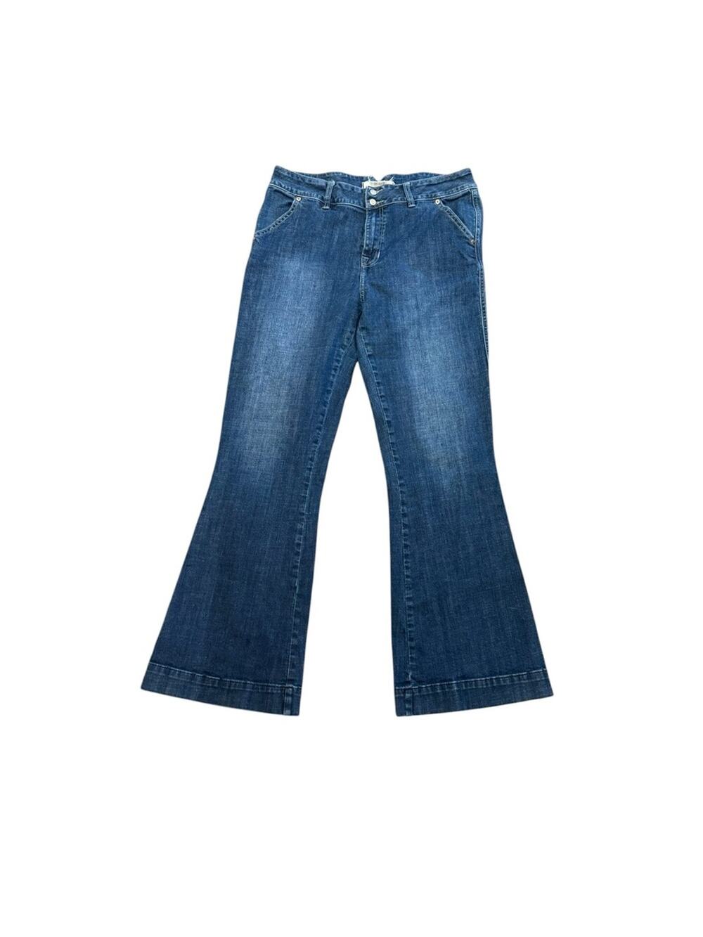 Rock & Roll Denim High Rise Trouser Classic Women's 33 x 34 Blue Flared Jeans